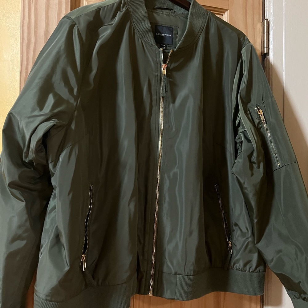 Lane Bryant Khaki Bomber Jacket
